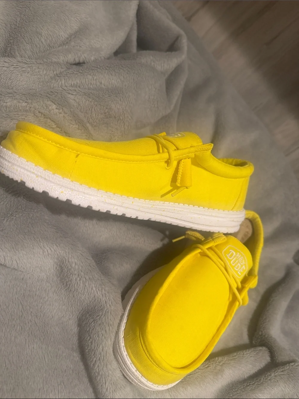Hey Dude Men's Bright Yellow Slip-On Boat Shoes